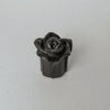 a 3D printed bottle cap for QH, niche perfume by Redolescent. The cap is of a black rose with sharpened petals.